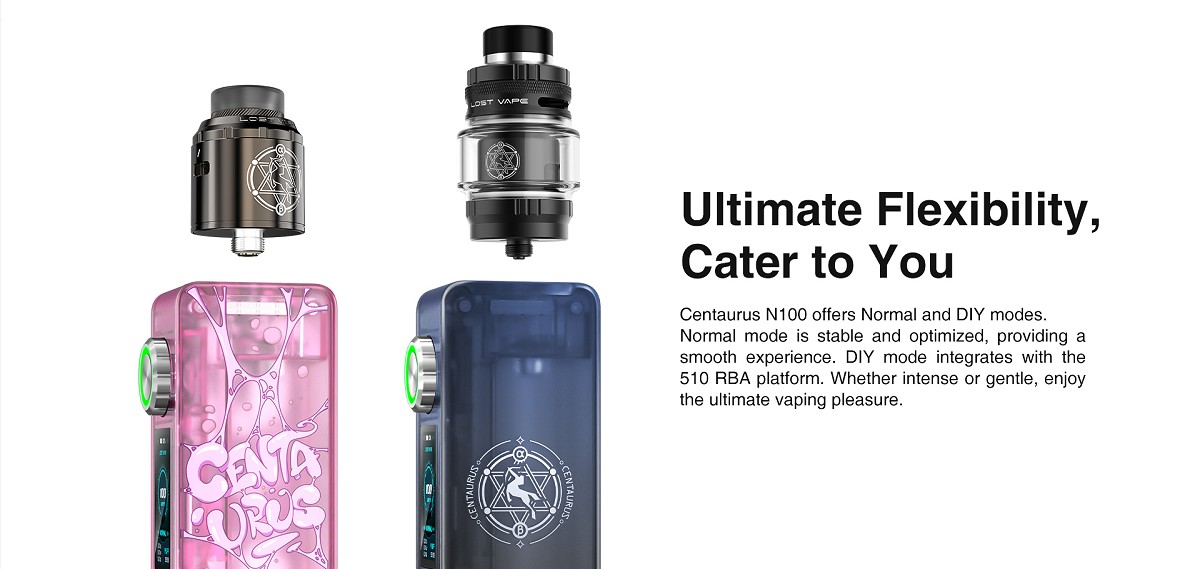 centaurus n100 box mod 100w 21700 by lost vape 9