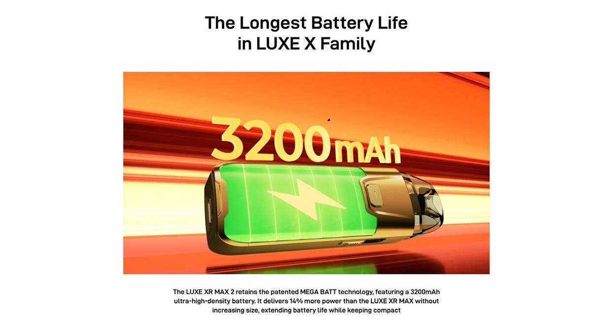 luxe xr max 2 pod kit 3200mah 5ml by vaporesso 3