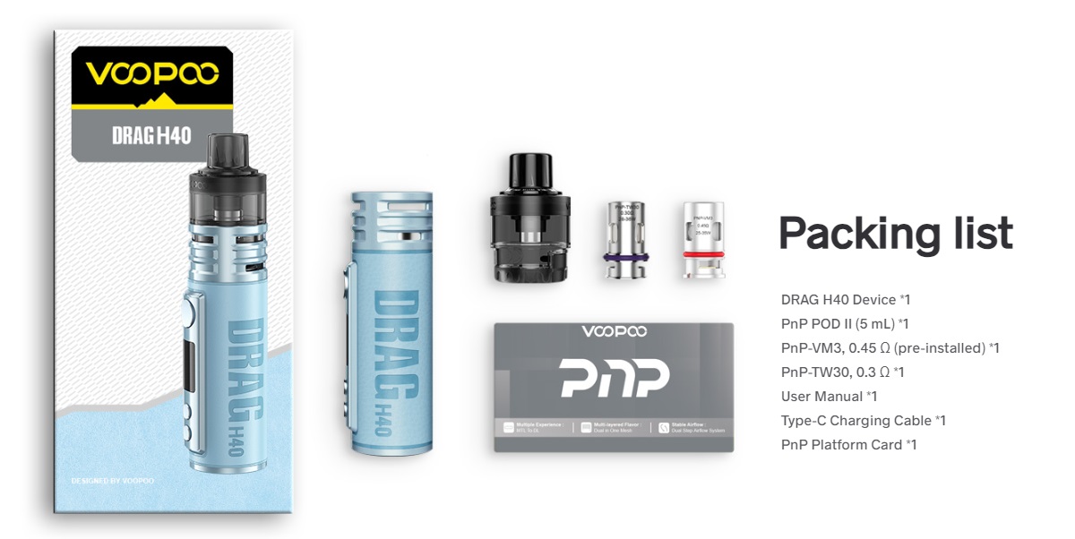 drag h40 kit 1500mah 5ml by voopoo 13